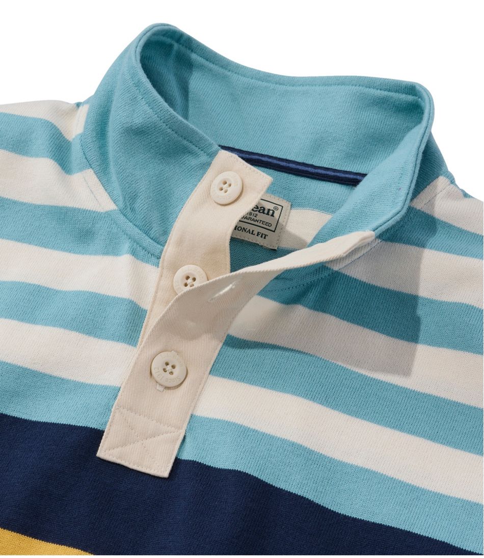 L.L.Bean Sale | Men's Bean's Vintage Soft Rugby, Mockneck, Chest Stripe
