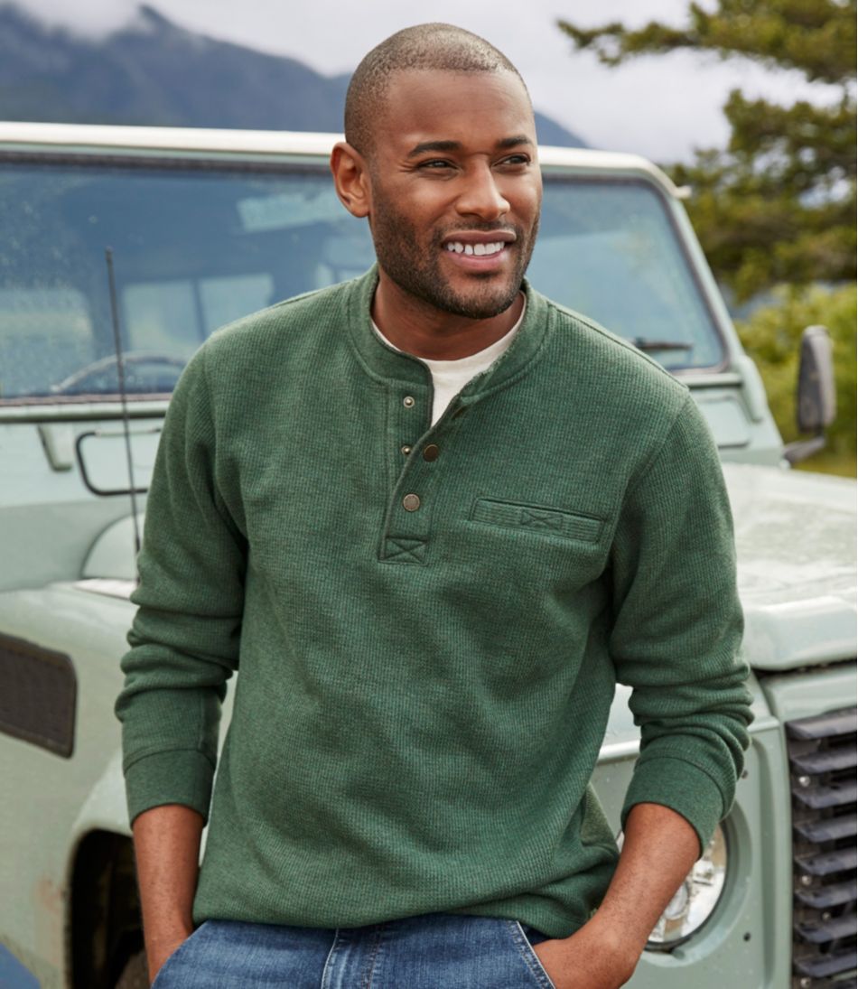 L.L.Bean Online | Men's Katahdin Iron Works® Bonded Waffle Fleece Henley