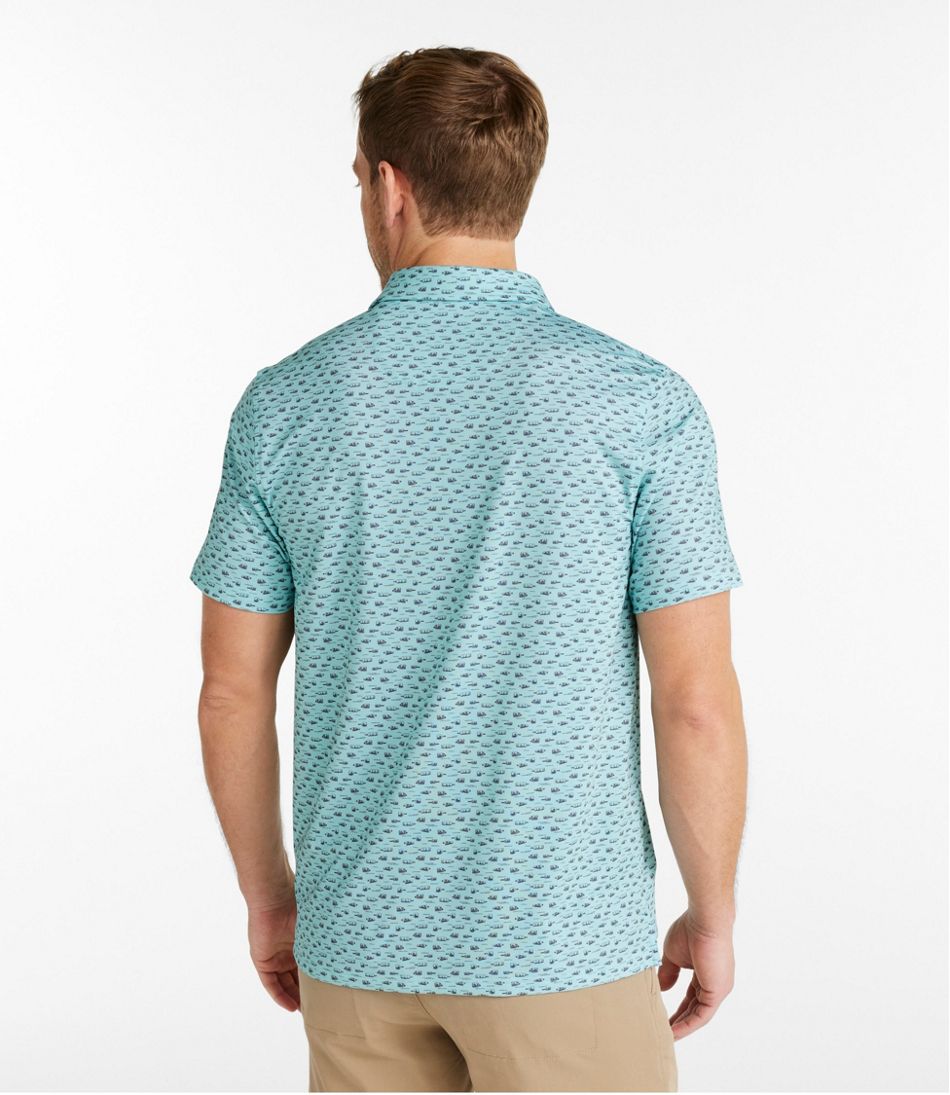 L.L.Bean For Sale | Men's Comfort Stretch Performance® Party Polo, Slightly Fitted, Short-Sleeve, Print
