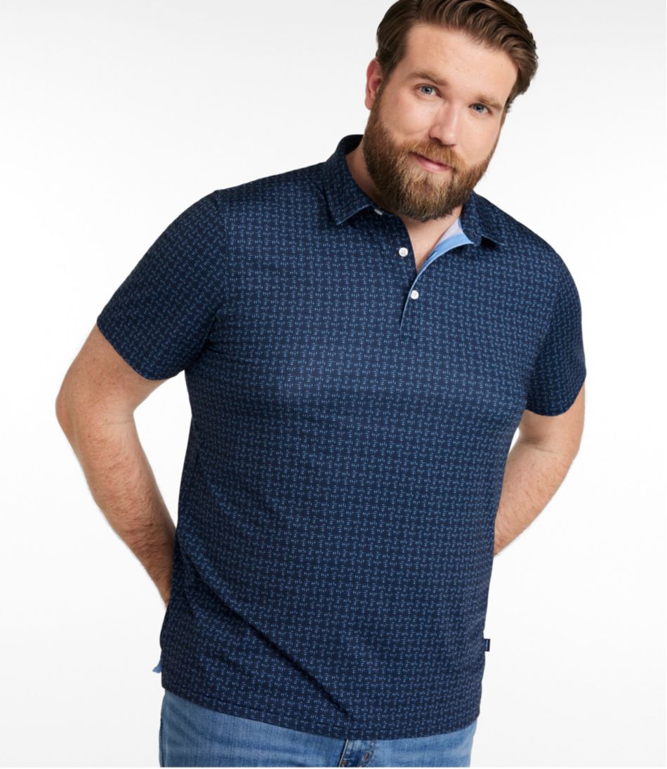 L.L.Bean For Sale | Men's Comfort Stretch Performance® Party Polo, Slightly Fitted, Short-Sleeve, Print