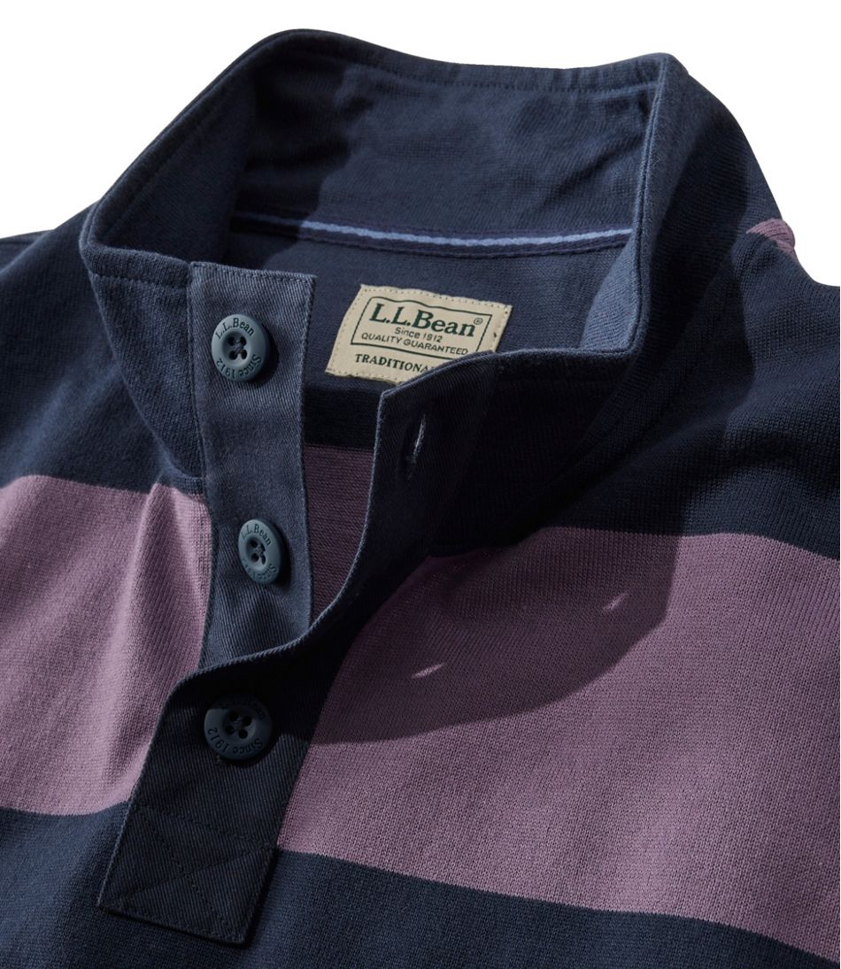 L.L.Bean New | Men's Bean's Vintage Soft Rugby, Mockneck, Stripe