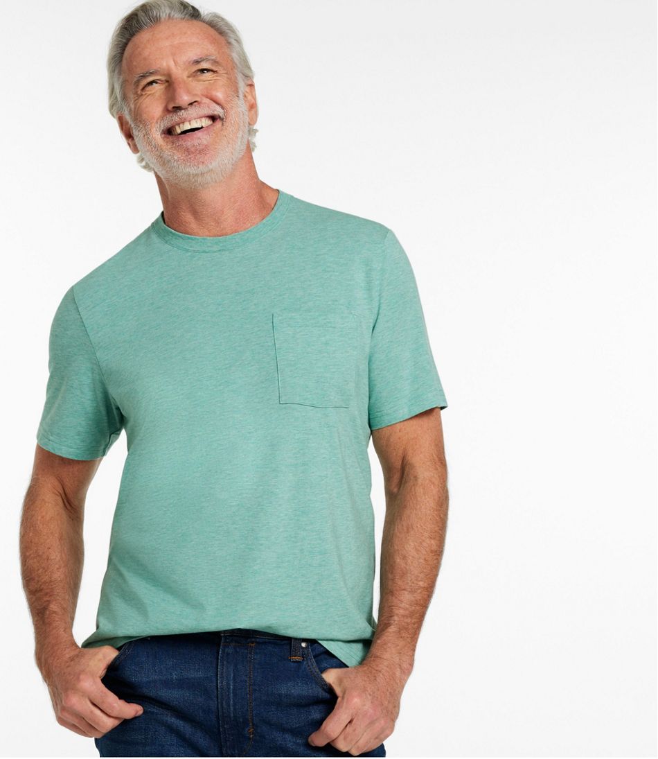 L.L.Bean US | Men's Comfort Stretch Performance® Pima Pocket Tee, Short-Sleeve
