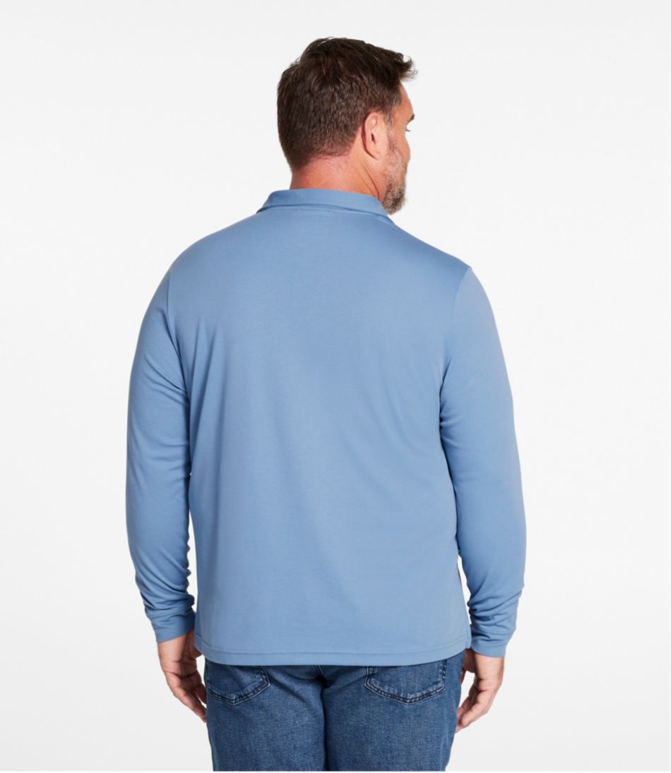 L.L.Bean Outlet | Men's Comfort Stretch Performance® Polo, Long-Sleeve, Slightly Fitted