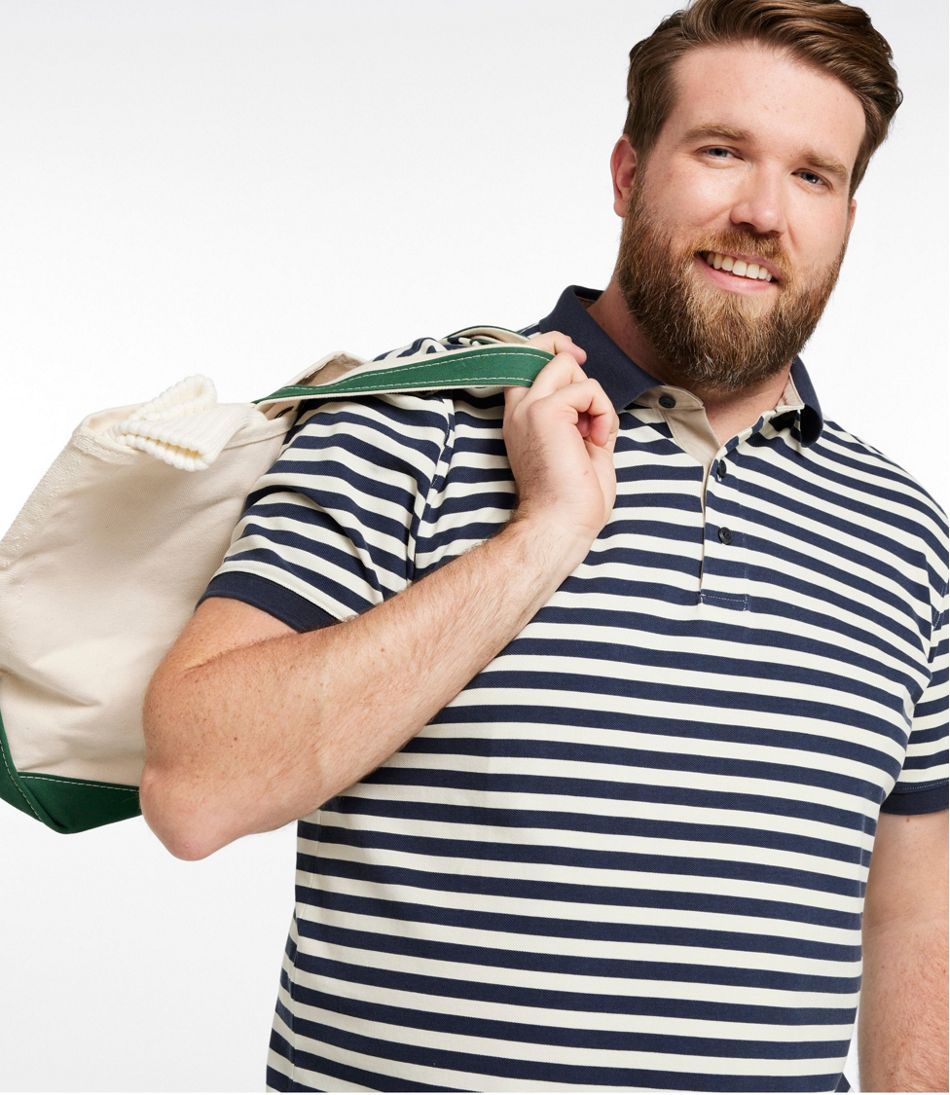L.L.Bean New | Men's Casco Bay Rugged Polo, Short-Sleeve, Stripe