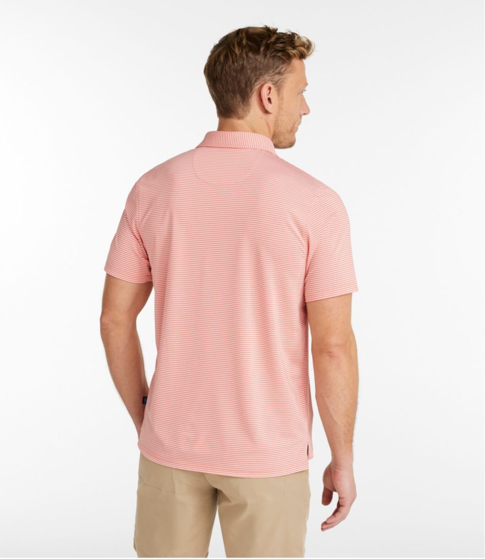 L.L.Bean Outlet | Men's Comfort Stretch Performance® Party Polo, Slightly Fitted, Short-Sleeve, Stripe
