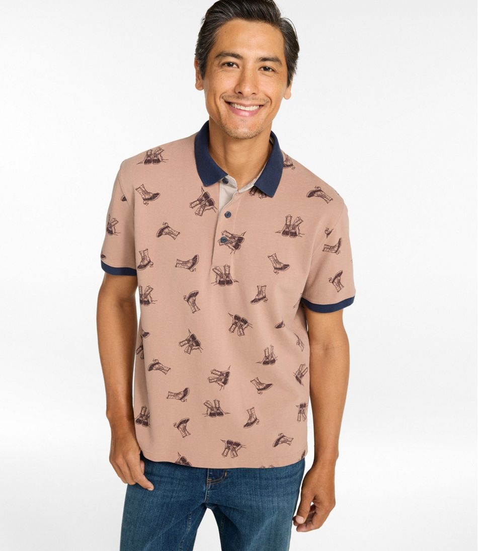 L.L.Bean For Sale | Men's Casco Bay Rugged Polo, Short-Sleeve, Print