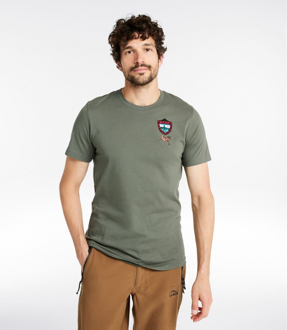 L.L.Bean Sale | Men's Maine Inland Fisheries and Wildlife Tee, White-Tailed Deer