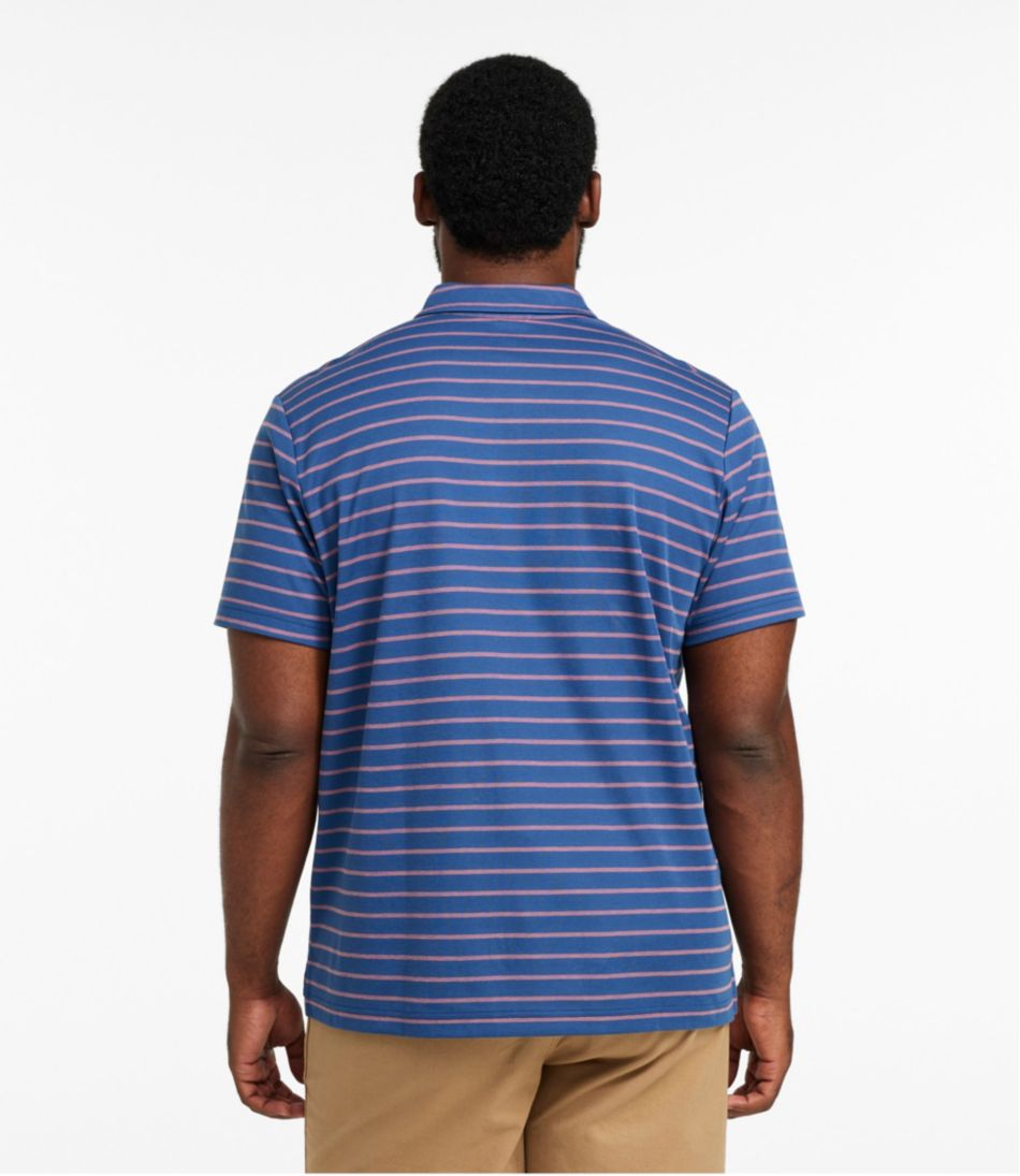 L.L.Bean New | Men's Comfort Stretch Performance® Polo, Short-Sleeve, Slightly Fitted, Stripe