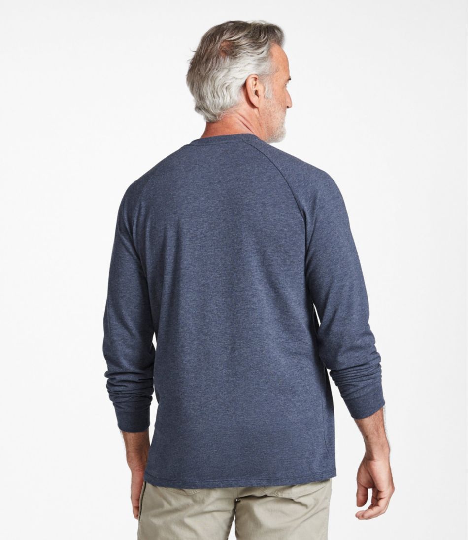 L.L.Bean Online | Men's Comfort Stretch Pima Tee Shirt, Long-Sleeve Henley