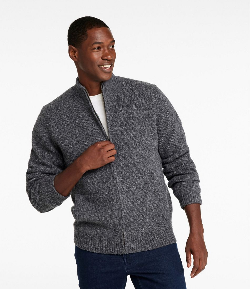 L.L.Bean For Sale | Men's Classic Ragg Wool Sweater, Full-Zip Flannel-Lined