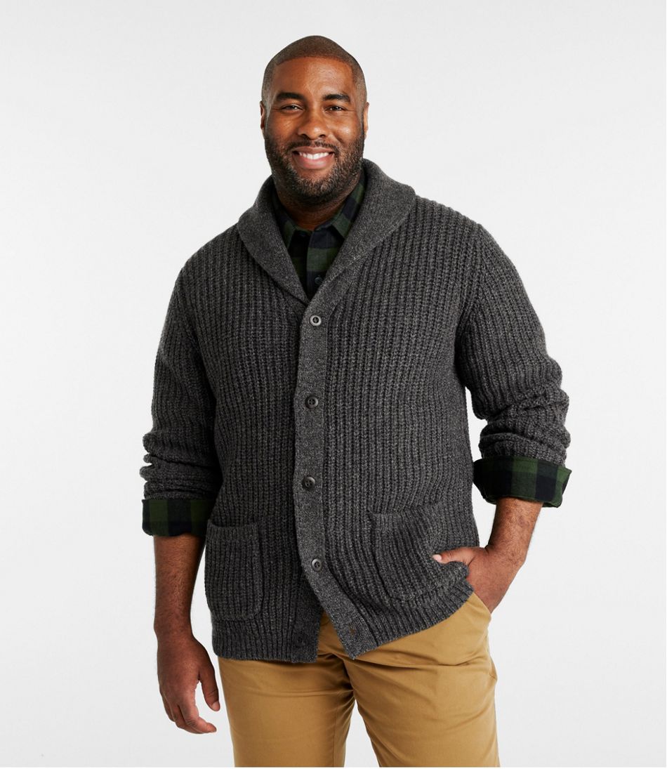L.L.Bean New | Men's Classic Ragg Wool Sweater, Cardigan