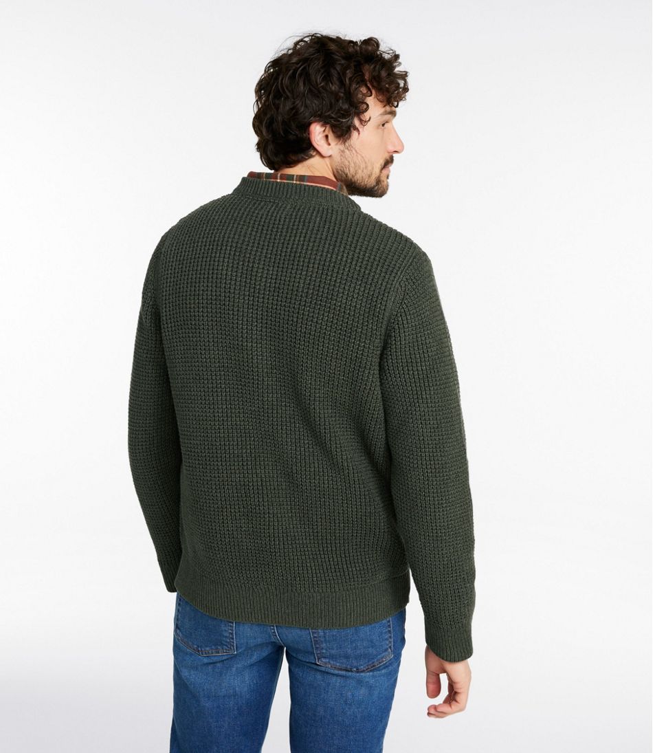 L.L.Bean Online | Men's Organic Cotton Waffle Sweater, Henley