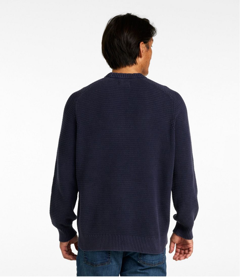L.L.Bean Sale | Men's Sunwashed Textured Cotton Sweater, Crewneck