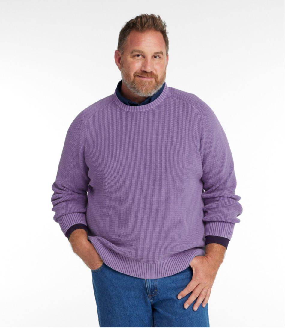 L.L.Bean Sale | Men's Sunwashed Textured Cotton Sweater, Crewneck