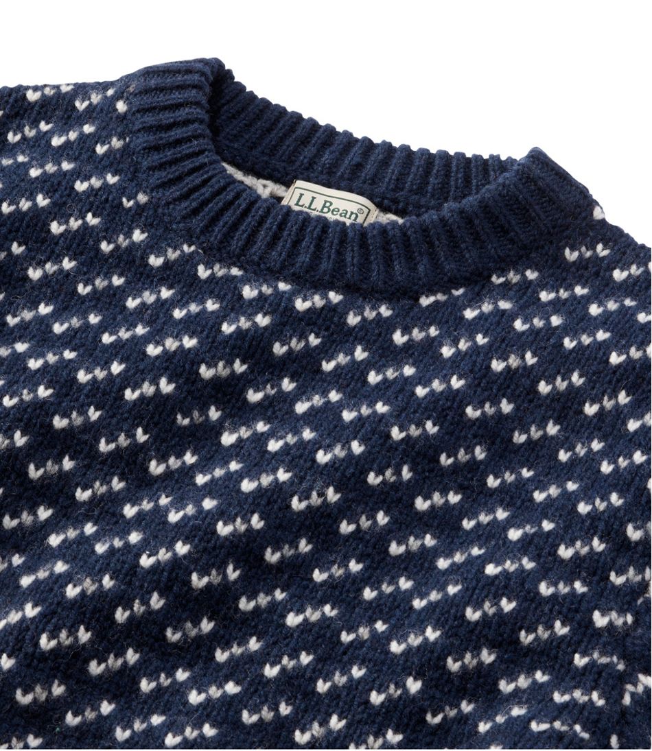 L.L.Bean For Sale | Men's Bean's Classic Ragg Wool Sweater, Crewneck, Bird's-Eye