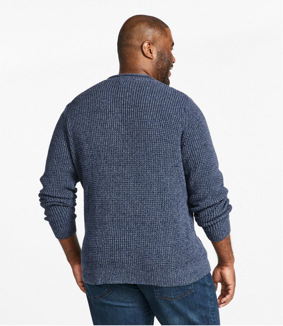 L.L.Bean New | Men's Organic Cotton Waffle Sweater, Rollneck Crew
