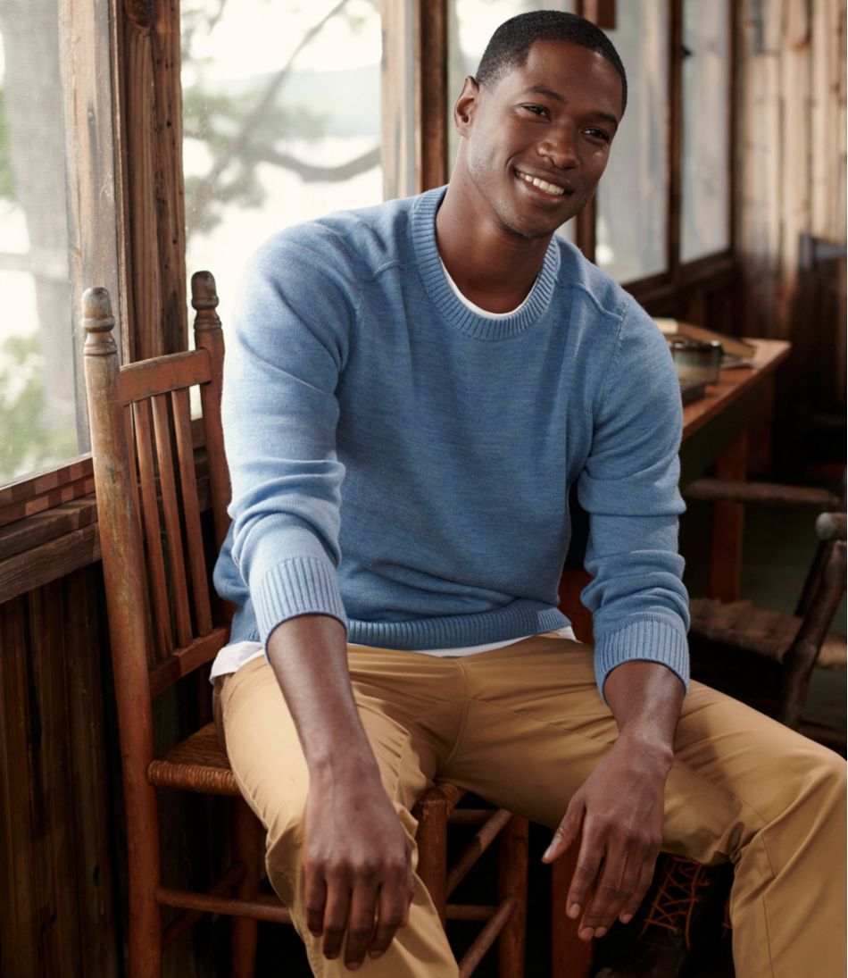 L.L.Bean Discount | Men's Essential Merino Sweater, Crewneck