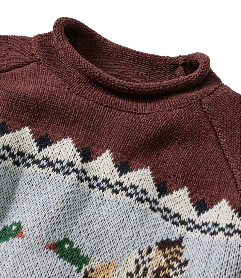 L.L.Bean Sale | Men's Signature Organic Cotton Rollneck Sweater, Fair Isle