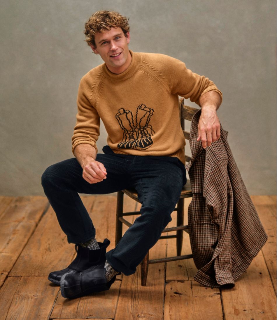 L.L.Bean Sale | Men's Signature Organic Cotton Rollneck Sweater, Fair Isle