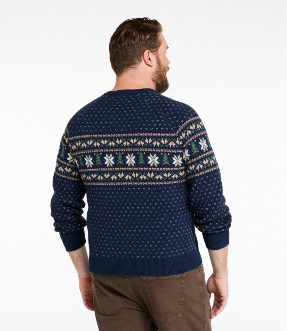 L.L.Bean On Sale | Men's Wicked Soft Cotton/Cashmere Sweater, Crewneck, Pattern