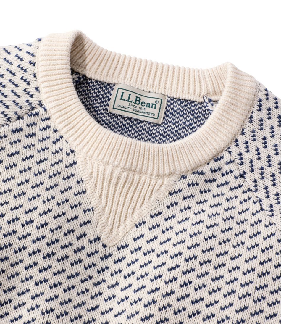 L.L.Bean On Sale | Men's Wicked Soft Cotton/Cashmere Sweater, Crewneck, Pattern