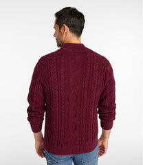 L.L.Bean | Men's Bean's Heritage Soft Cotton Fisherman Sweater, Button-Mock