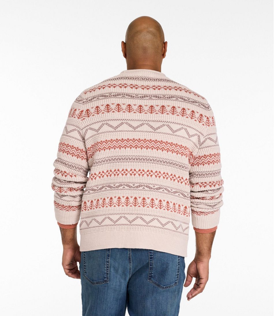 L.L.Bean For Sale | Men's Organic Cotton Waffle Sweater, Crewneck, Fair Isle