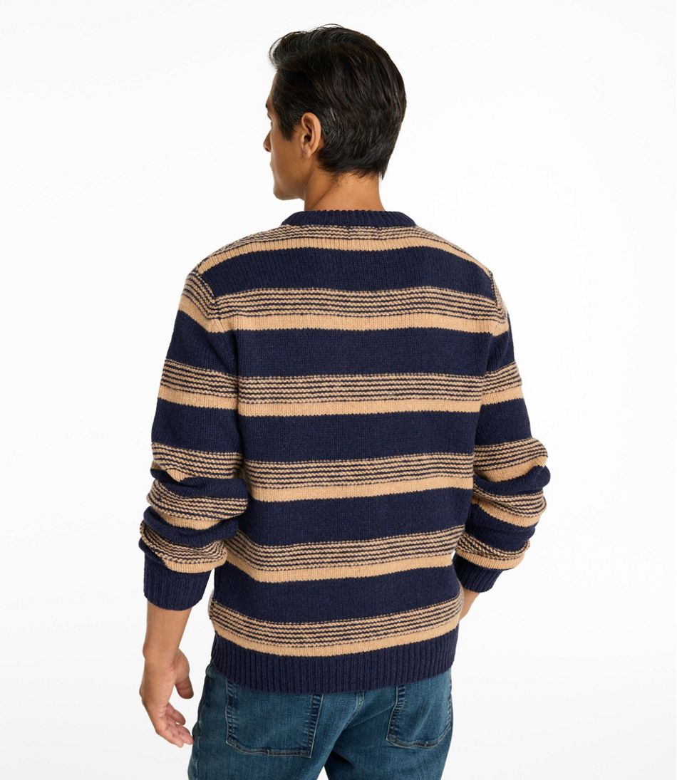 L.L.Bean Discount | Men's Bean's Classic Ragg Wool Sweater, Crewneck, Stripe