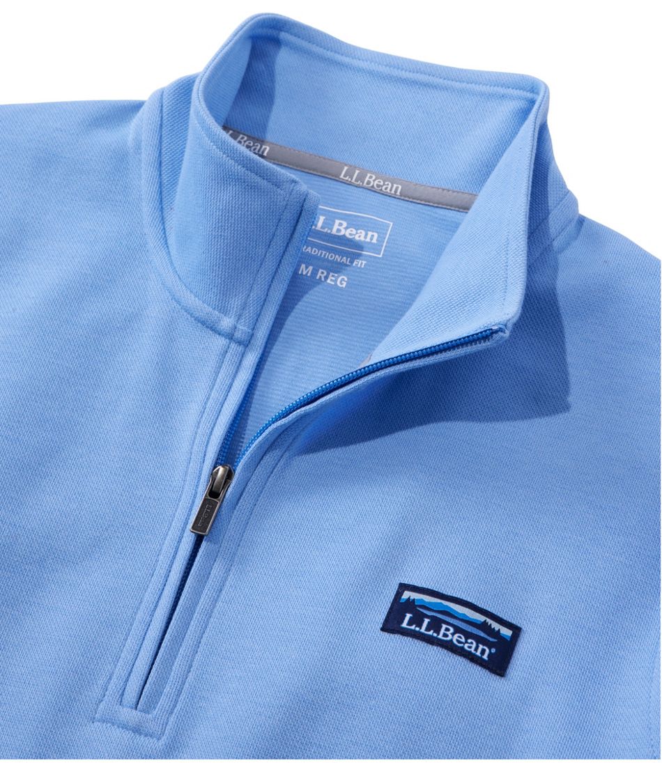 L.L.Bean On Sale | Men's Comfort Stretch Performance® Piqué, Quarter-Zip Pullover