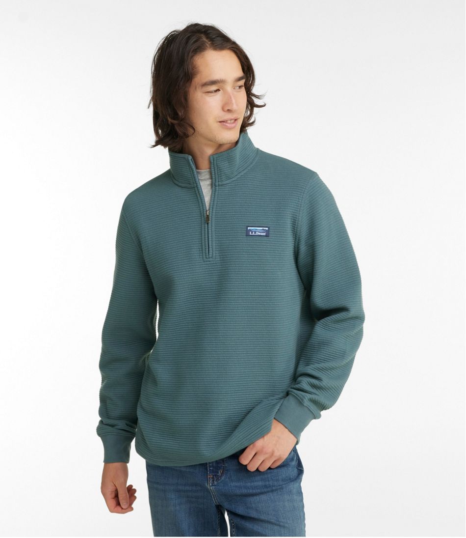 L.L.Bean New | Men's Lakewashed Double-Knit Quarter-Zip Pullover