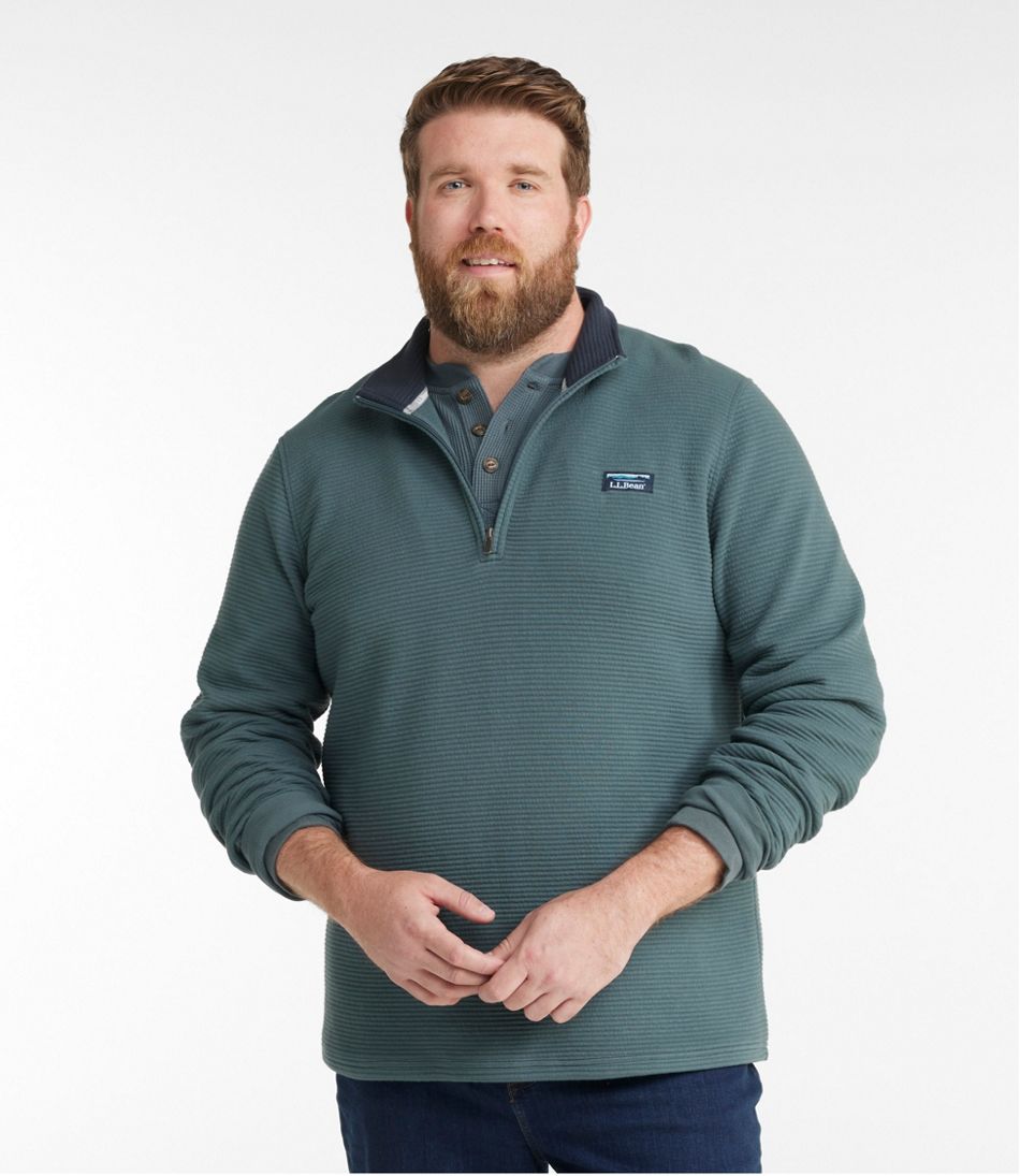 L.L.Bean New | Men's Lakewashed Double-Knit Quarter-Zip Pullover