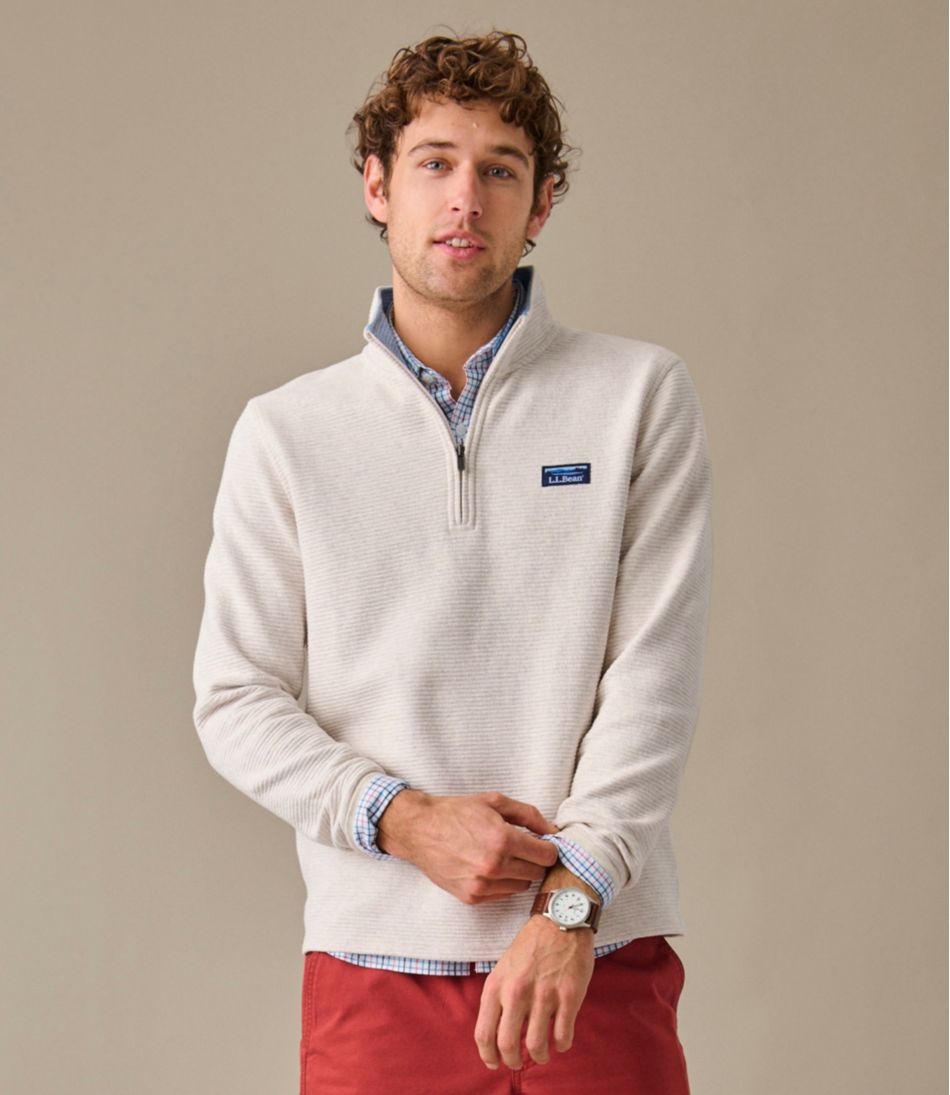 L.L.Bean New | Men's Lakewashed Double-Knit Quarter-Zip Pullover