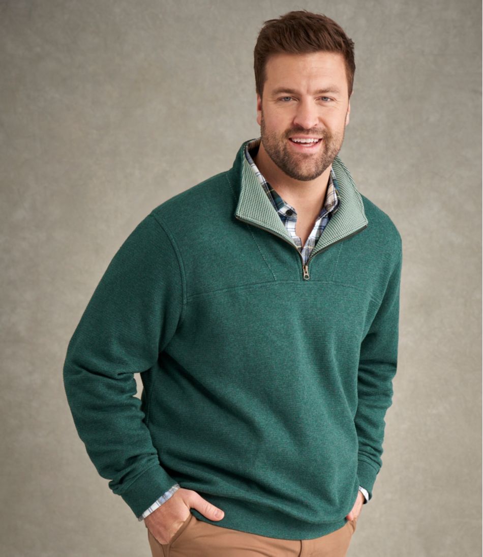 L.L.Bean Discount | Men's All Seasons Textured Sweats, Quarter-Zip
