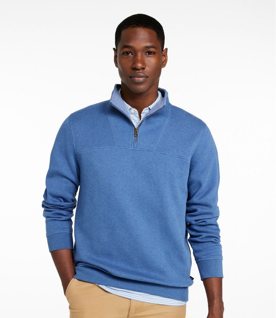 L.L.Bean Discount | Men's All Seasons Textured Sweats, Quarter-Zip