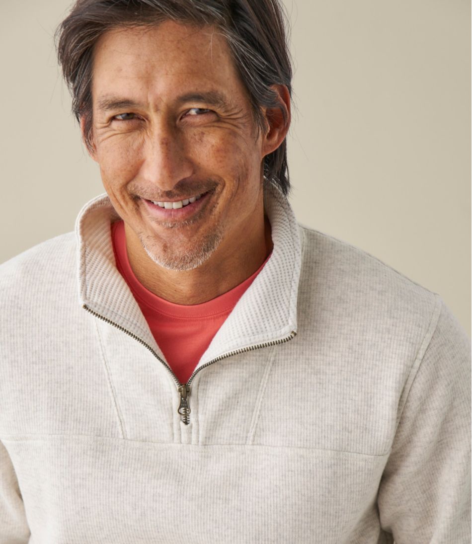 L.L.Bean Discount | Men's All Seasons Textured Sweats, Quarter-Zip