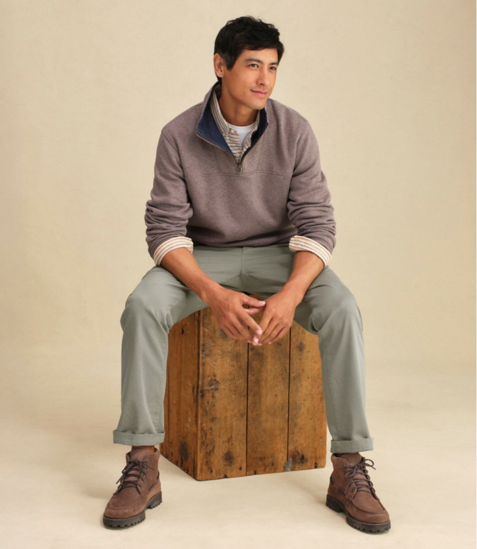 L.L.Bean Discount | Men's All Seasons Textured Sweats, Quarter-Zip