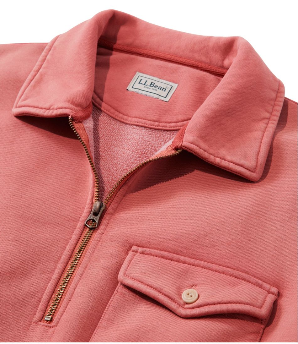 L.L.Bean US | Men's Sunwashed Sweatshirt, Quarter-Zip Polo, Long-Sleeve