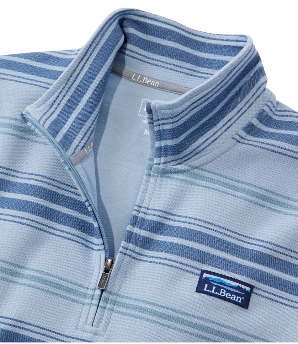 L.L.Bean For Sale | Men's Comfort Stretch Performance® Piqué, Quarter-Zip Pullover, Stripe
