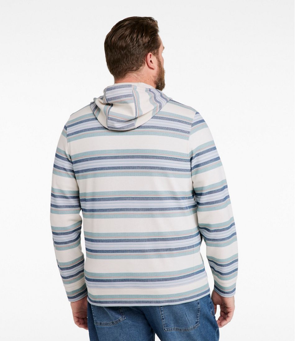 L.L.Bean Outlet | Men's Comfort Stretch Performance® Piqué, Full-Zip Hoodie, Stripe