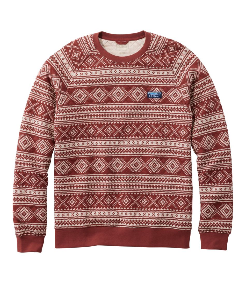 L.L.Bean New | Men's Bean's Quilted Sweatshirt, Crewneck, Print