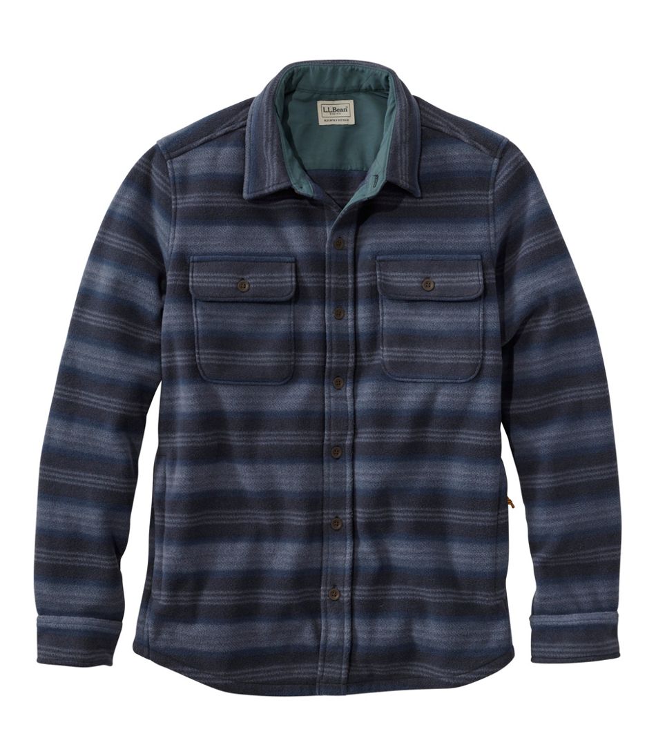 L.L.Bean Online | Men's Bean's Mariner Fleece Shirt, Print