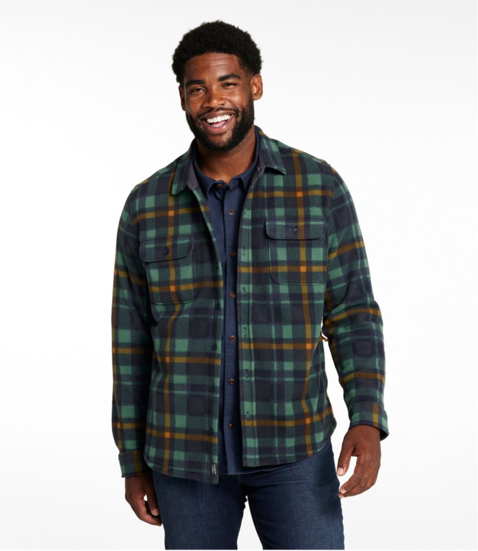 L.L.Bean Online | Men's Bean's Mariner Fleece Shirt, Print