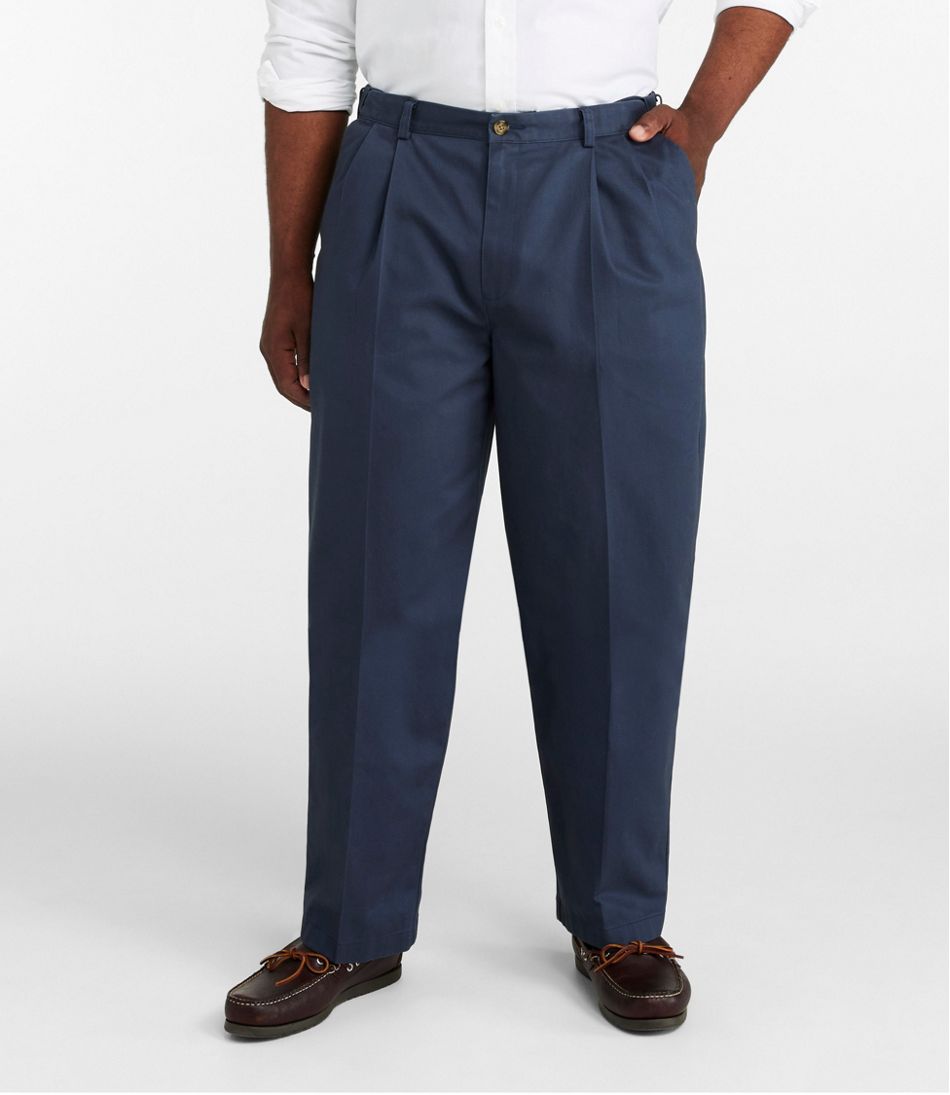 L.L.Bean | Men's Wrinkle-Free Double L® Chinos, Natural Fit, Hidden Comfort, Pleated