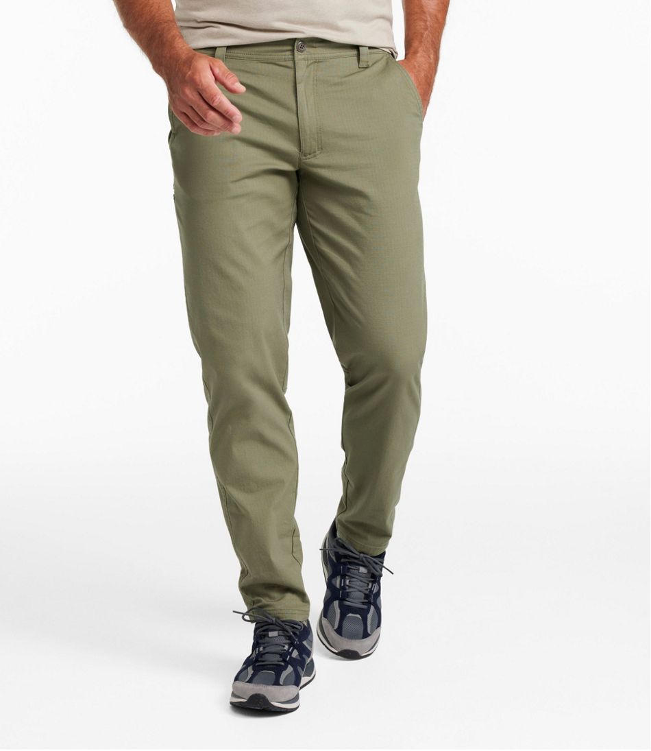 L.L.Bean New | Men's Explorer Ripstop Pants, Fixed Waist, Standard Fit, Tapered Leg