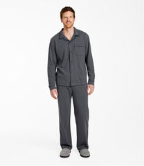 L.L.Bean Sale | Men's Bean's Cotton Knit Pajamas, Button-Front PJ Set