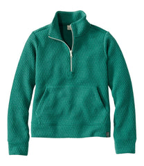 L.L.Bean Online | Kids' Ridgeknit Pullover, Glow-in-the-Dark Quarter-Zip
