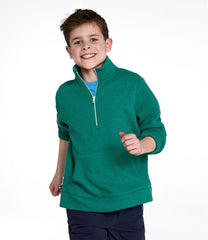 L.L.Bean Online | Kids' Ridgeknit Pullover, Glow-in-the-Dark Quarter-Zip
