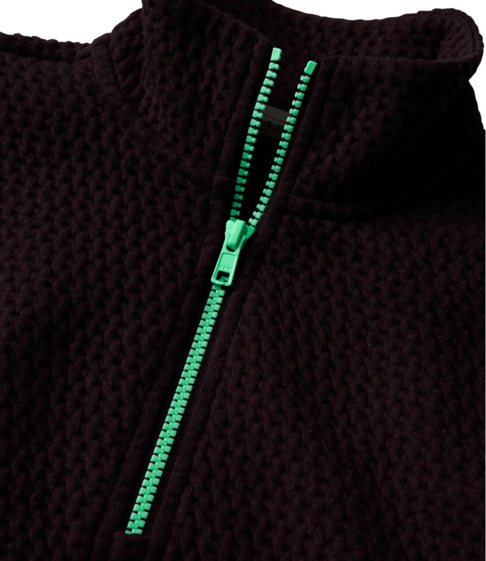 L.L.Bean Online | Kids' Ridgeknit Pullover, Glow-in-the-Dark Quarter-Zip