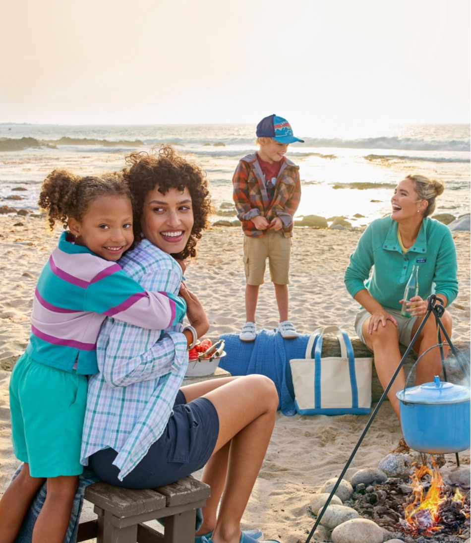 L.L.Bean Discount | Kids' Fleece-Lined Flannel Shirt, Hooded Plaid