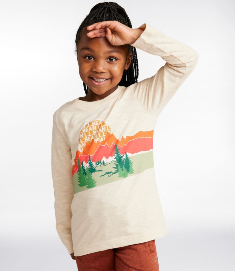 L.L.Bean US | Kids' Graphic Tee, Long-Sleeve Glow-in-the-Dark